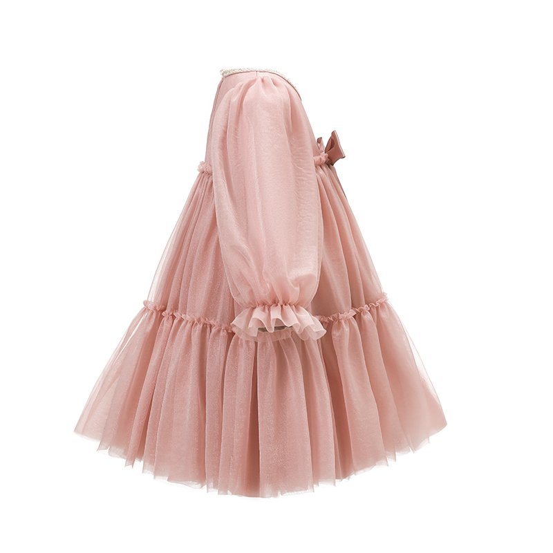 Sparkle Tulle Tea Pink Toddler Princess Gown (SKU: 19105) - View 8