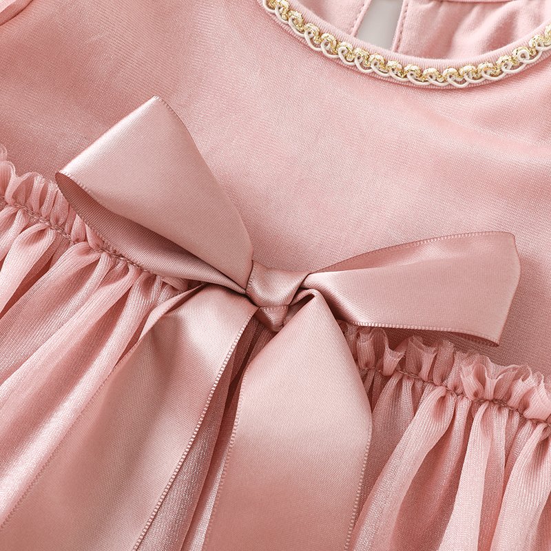 Sparkle Tulle Tea Pink Toddler Princess Gown (SKU: 19105) - View 6