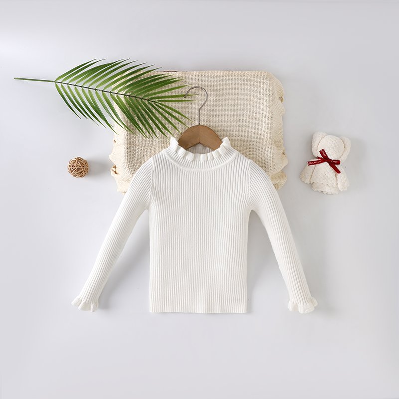 Ultra-Soft Modal Ribbed Knit Long-Sleeve Sweater Top (SKU: 23YD331) - View 2
