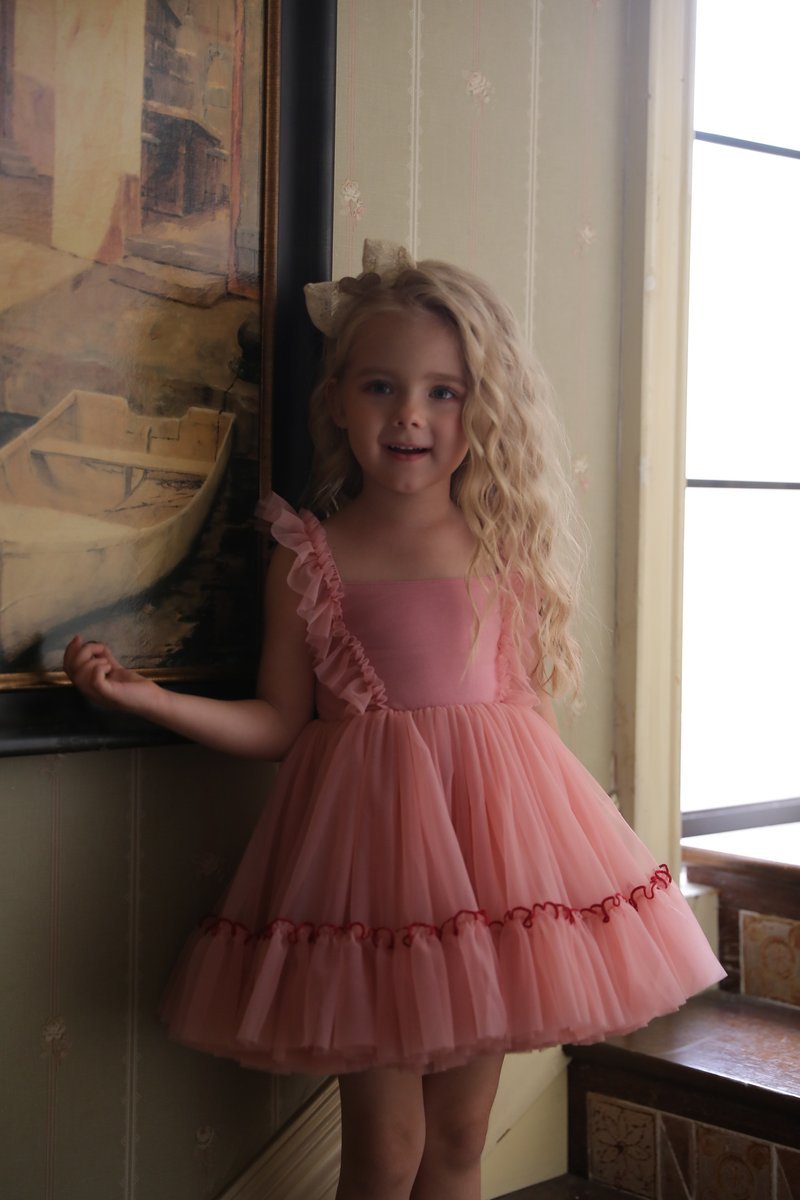 Wing-Sleeve Tiered Tutu Skirt (SKU: 9748)